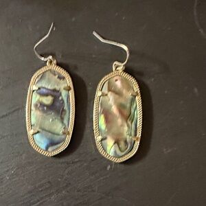 Kendra Scott Iridescent Abalone Gold Earrings